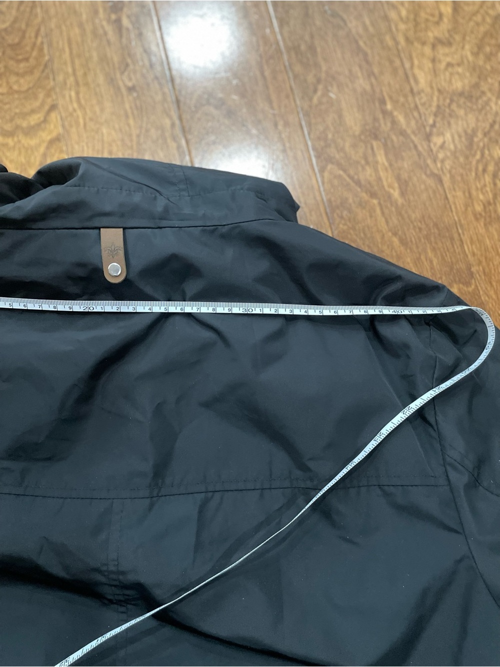 Mackage Black Hooded Trench Coat with Cinched Waist - Picture 10 of 10